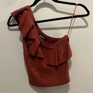 Express Knit One-Shoulder Top
